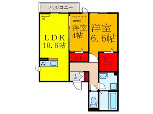 はぁ～と六万寺の物件間取画像